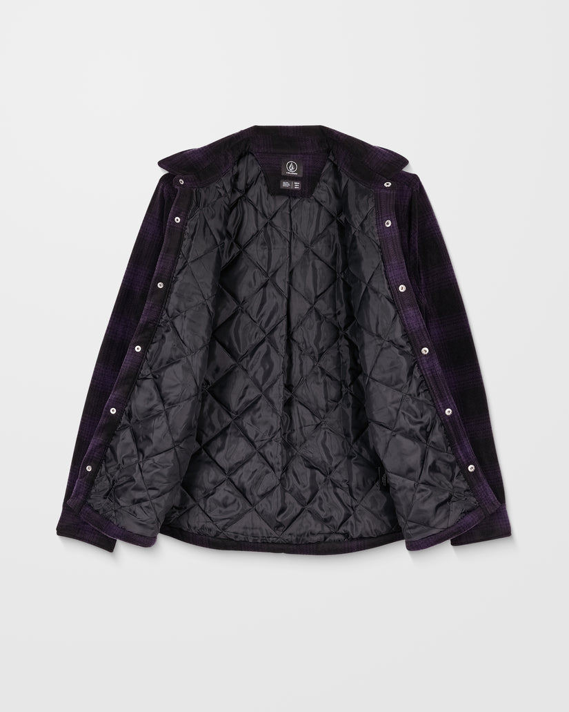 Bowered Fleece Over-Shirt - Dark Purple