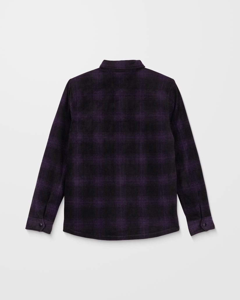Bowered Fleece Over-Shirt - Dark Purple