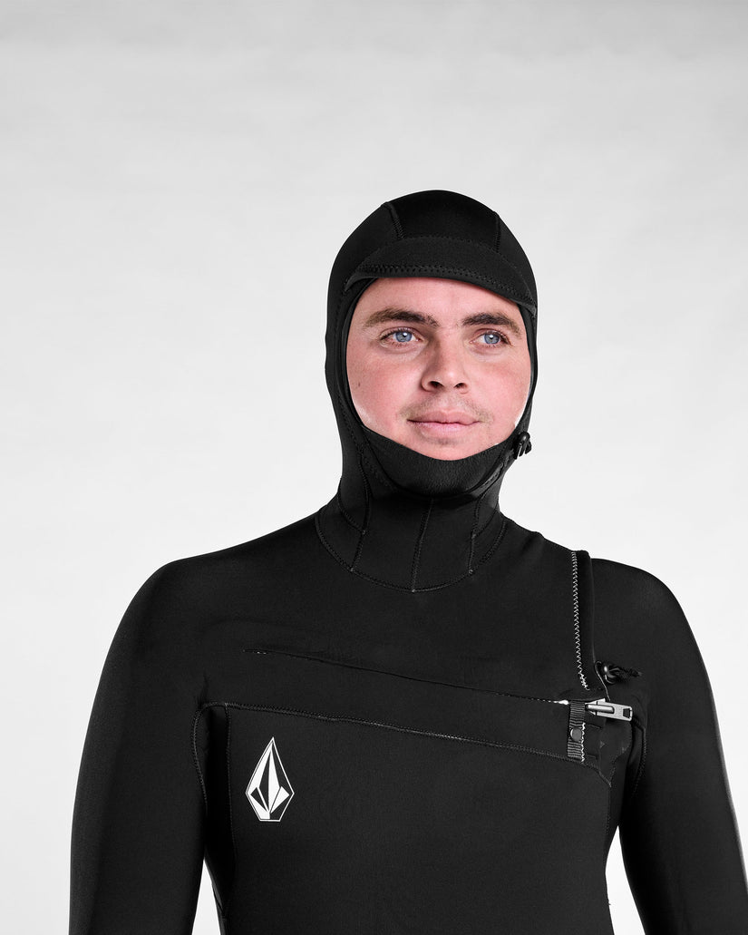 Modulator 4/3Mm Hooded Chest Zip Wetsuit - Black