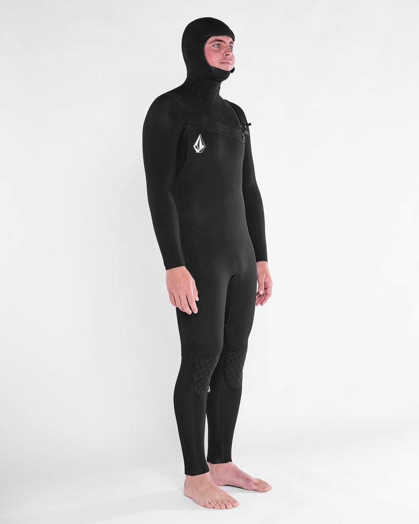 Modulator 4/3Mm Hooded Chest Zip Wetsuit - Black