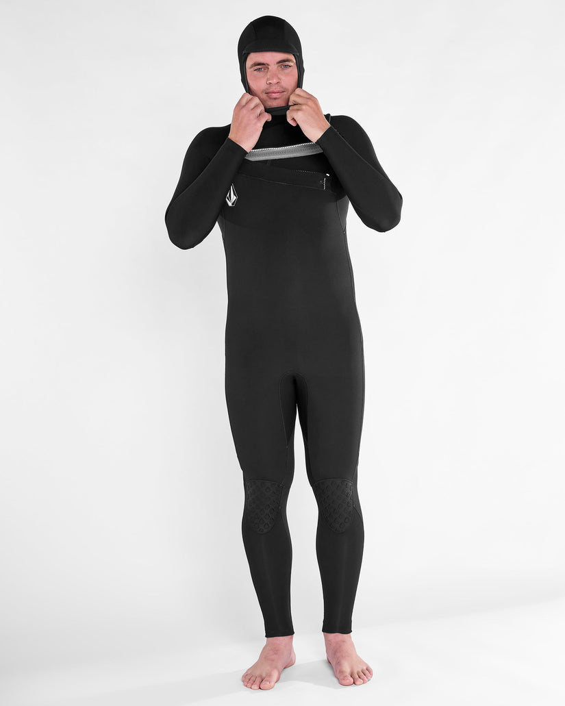 Modulator 4/3Mm Hooded Chest Zip Wetsuit - Black