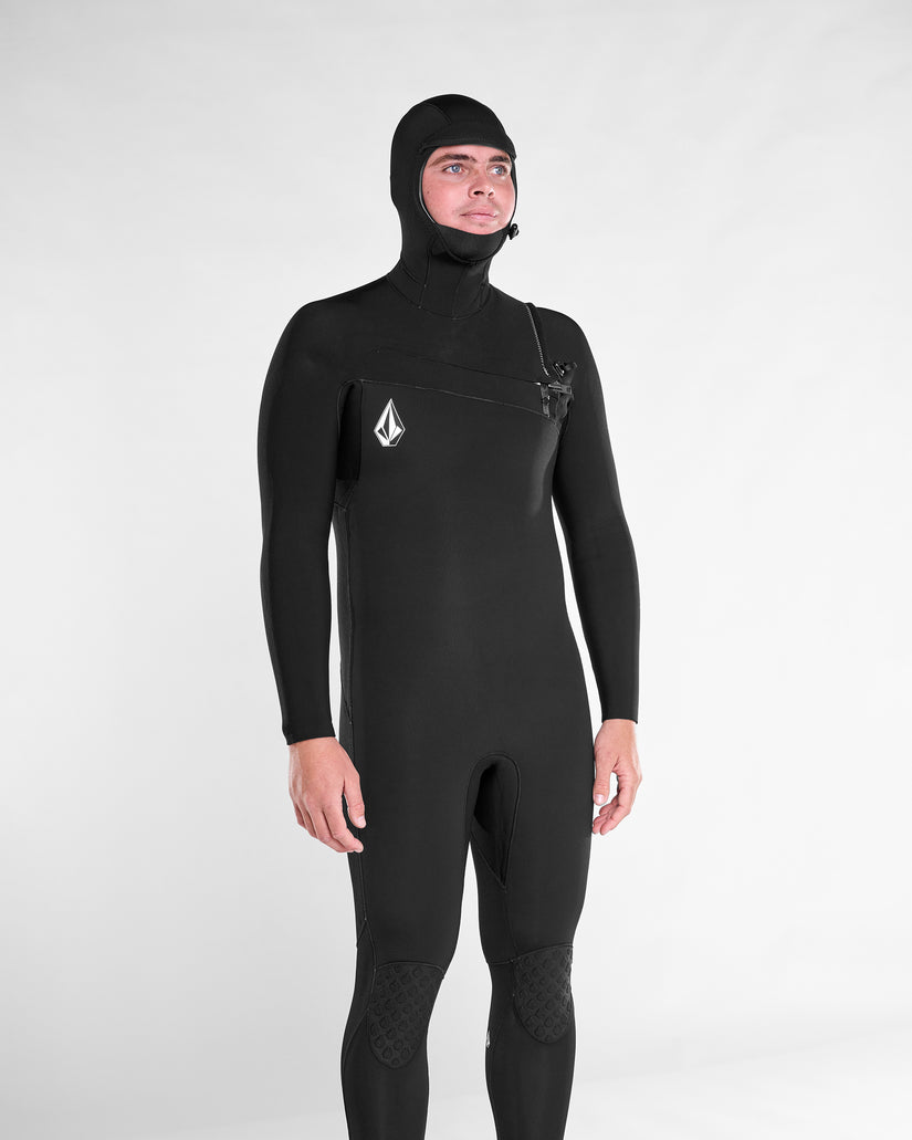 Modulator 5/4/3Mm Hooded Chest Zip Wetsuit - Black