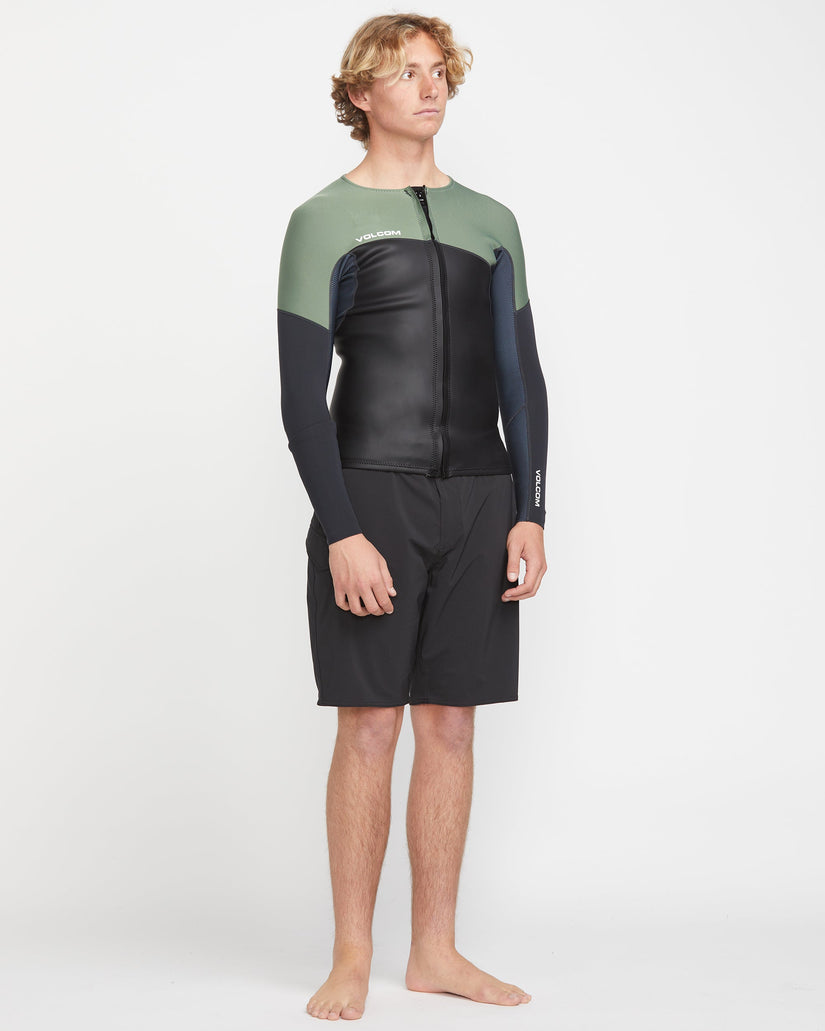 1.5Mm Front Zip Neoprene Jacket - LIGHT OLIVE