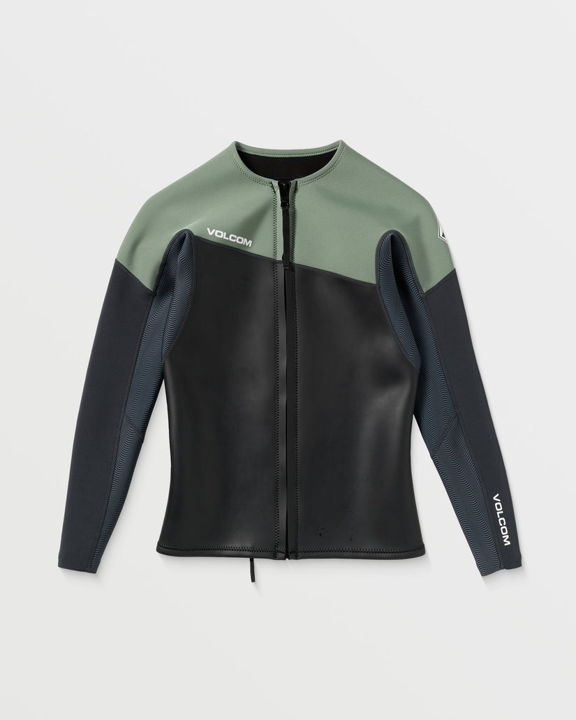 1.5Mm Front Zip Neoprene Jacket - LIGHT OLIVE