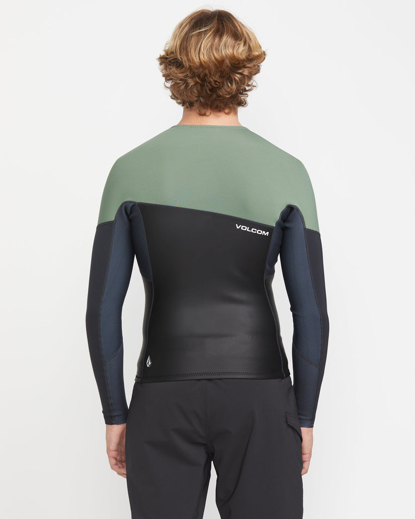 1.5Mm Front Zip Neoprene Jacket - LIGHT OLIVE