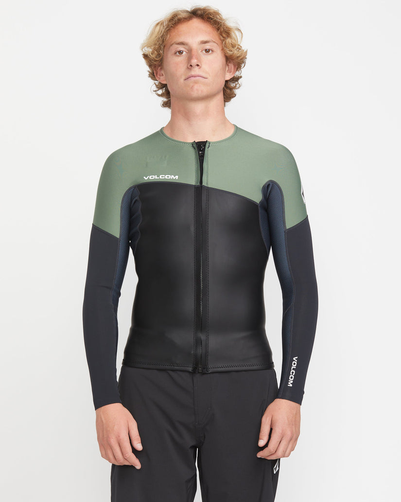 1.5Mm Front Zip Neoprene Jacket - LIGHT OLIVE
