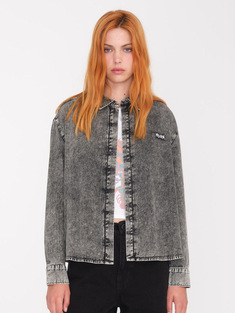 ASPHALT SHIRT LS (B0512402_BLK) [F]