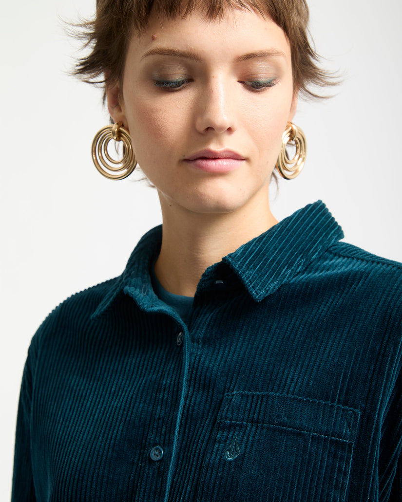 Weellow Corduroy Shirt - Emerald Green