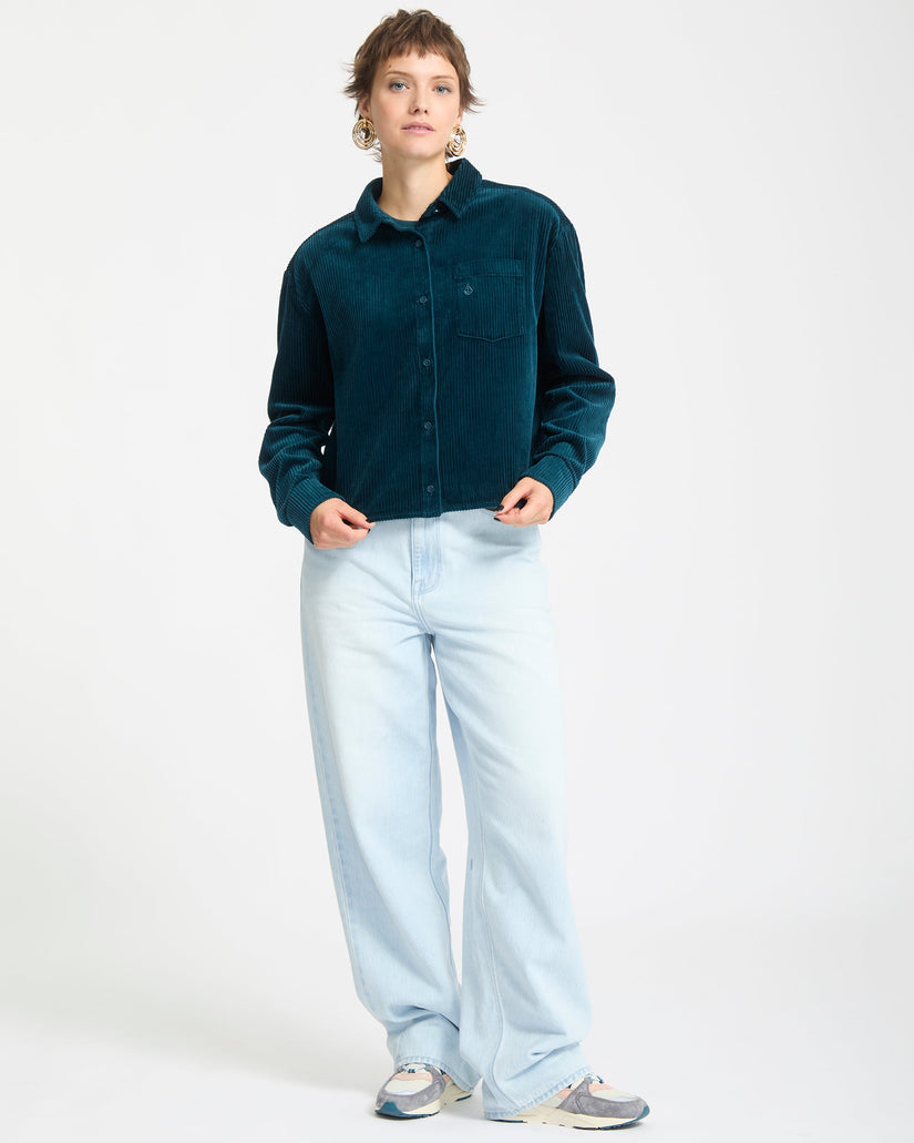 Weellow Corduroy Shirt - Emerald Green