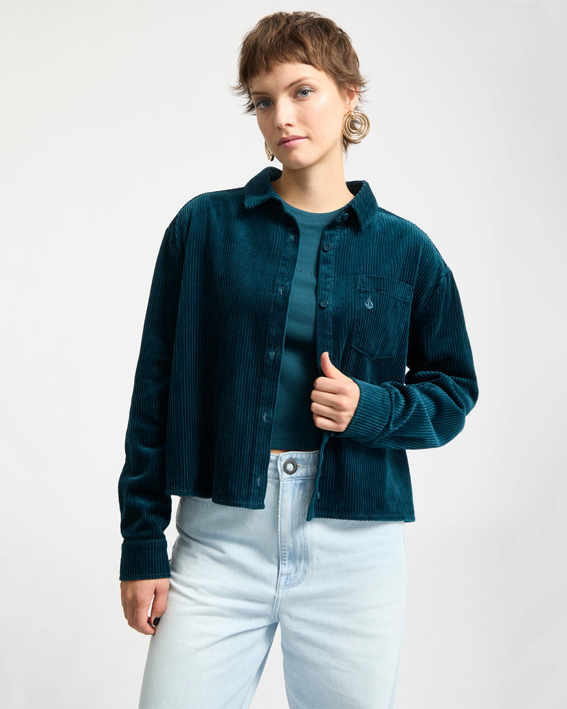 Weellow Corduroy Shirt - Emerald Green