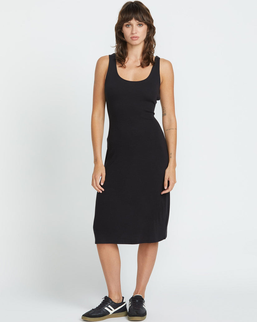 Rizzled Dress - BLACK