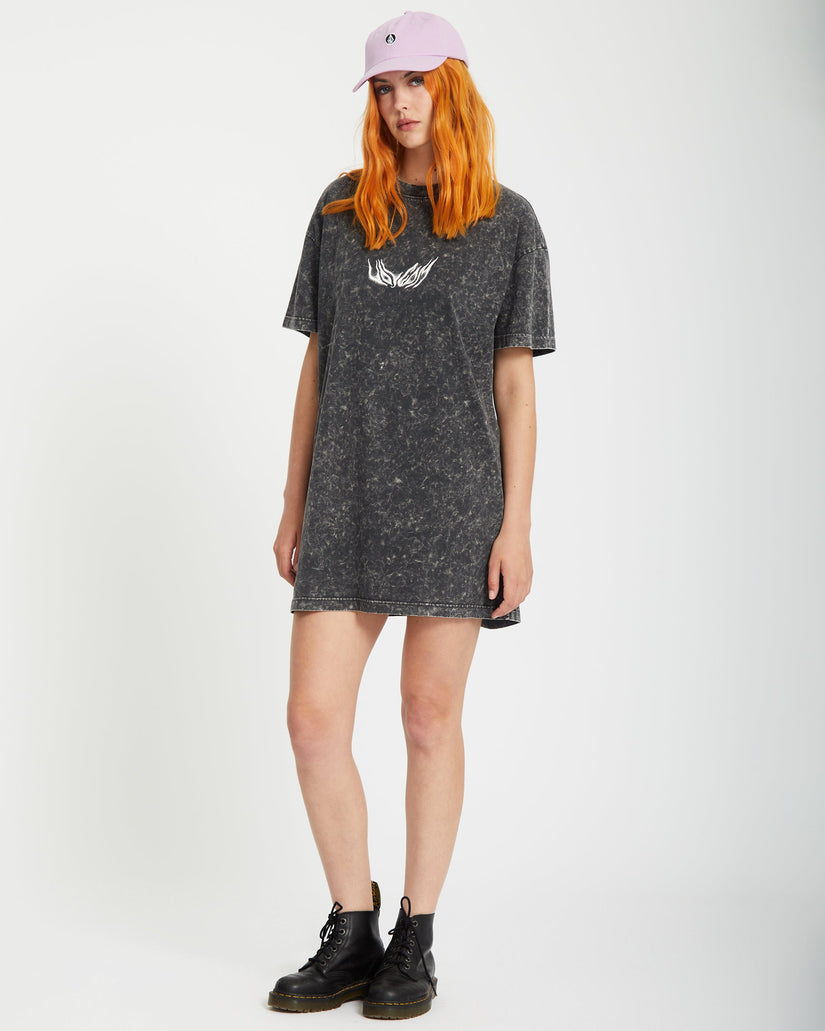 Alix Tee Dress - VINTAGE BLACK