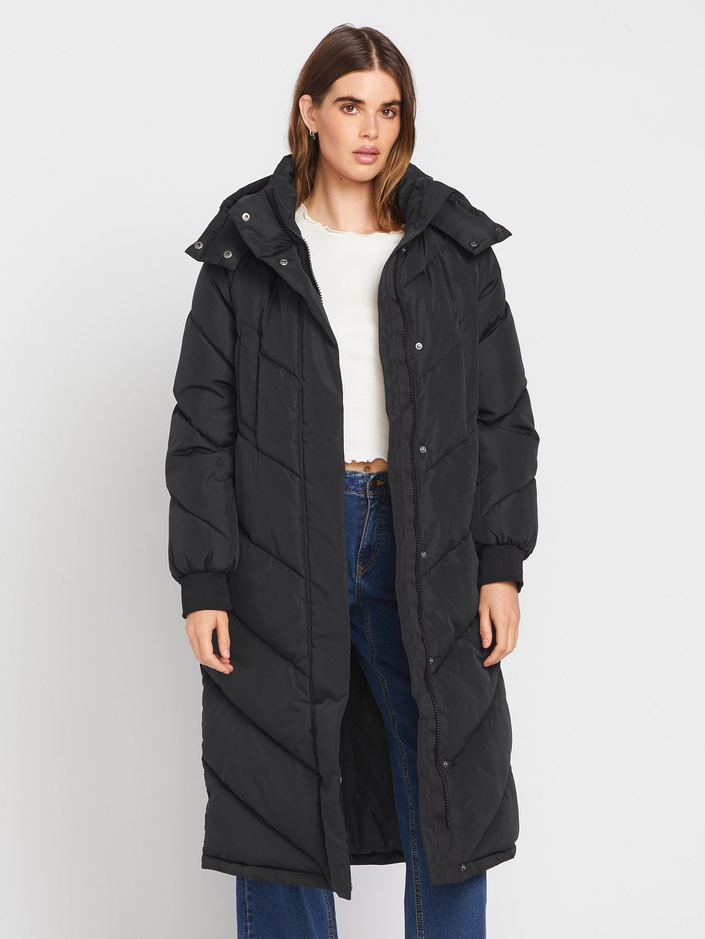 Alldaylong Puff Jacket - Black - Women - Volcom UK – Volcom United