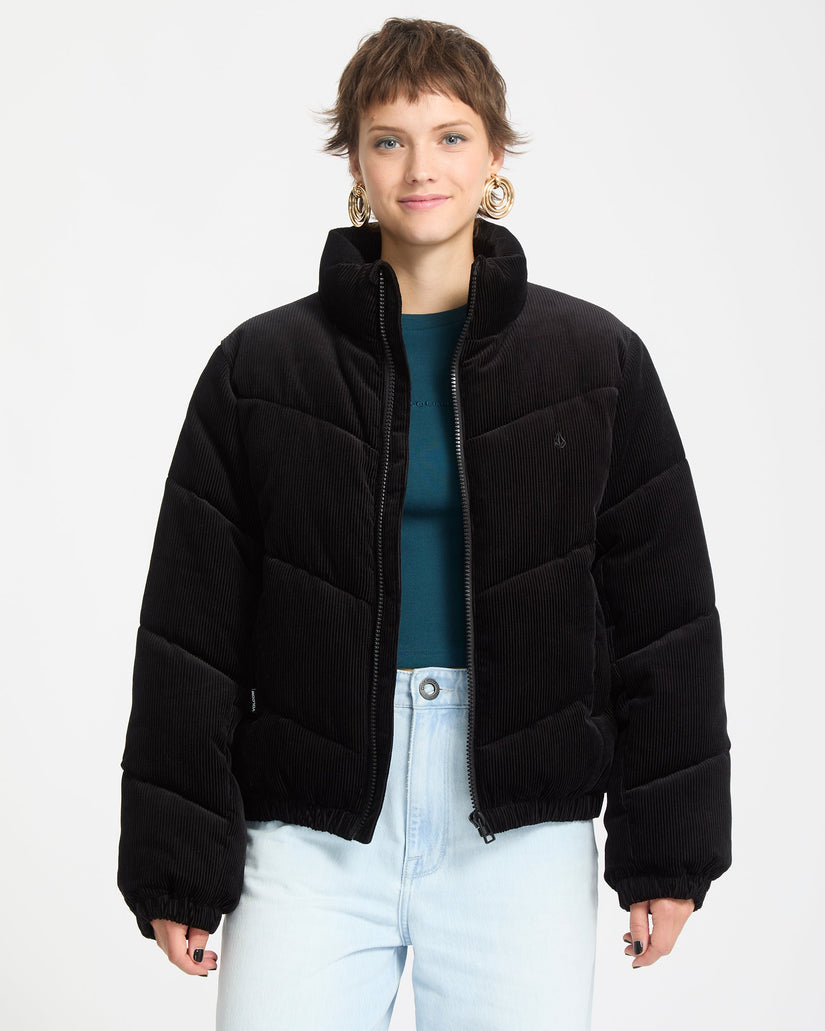 Cord'N Stone Puff Jacket - Black