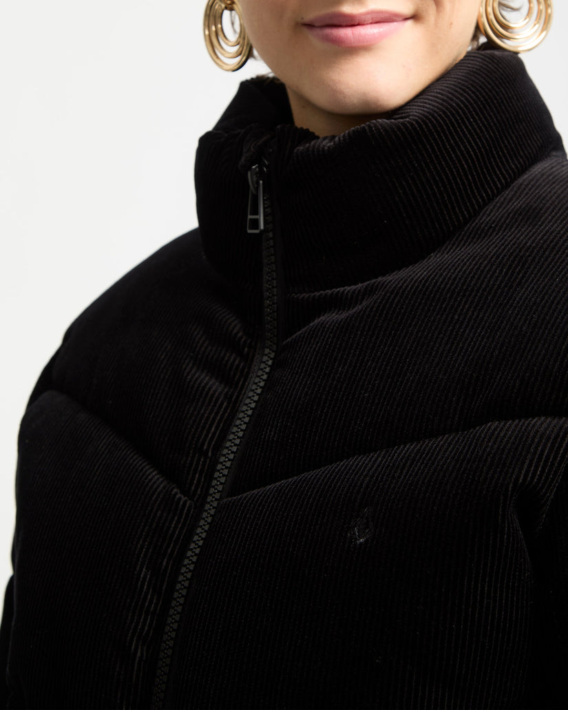 Cord'N Stone Puff Jacket - Black