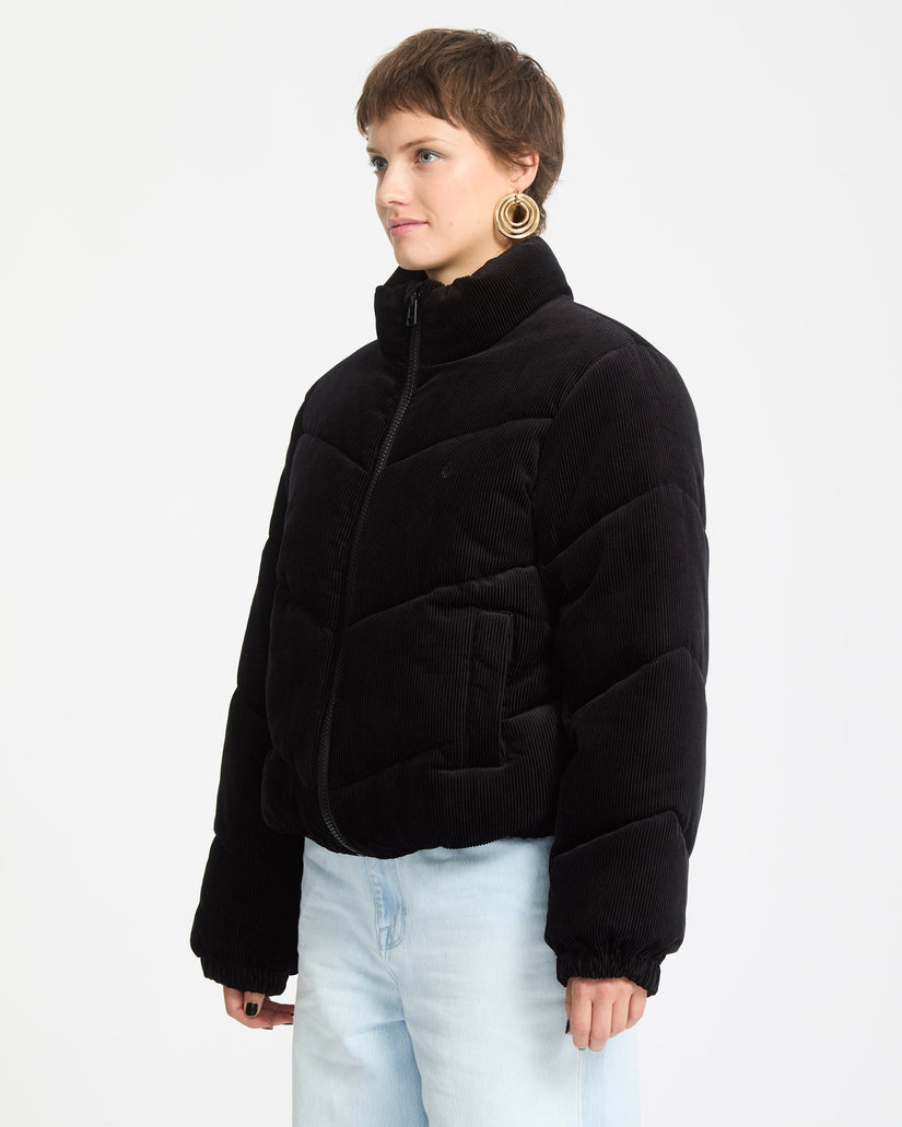 Cord'N Stone Puff Jacket - Black