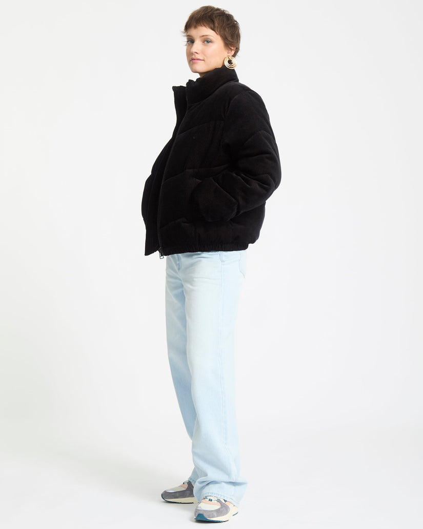 Cord'N Stone Puff Jacket - Black