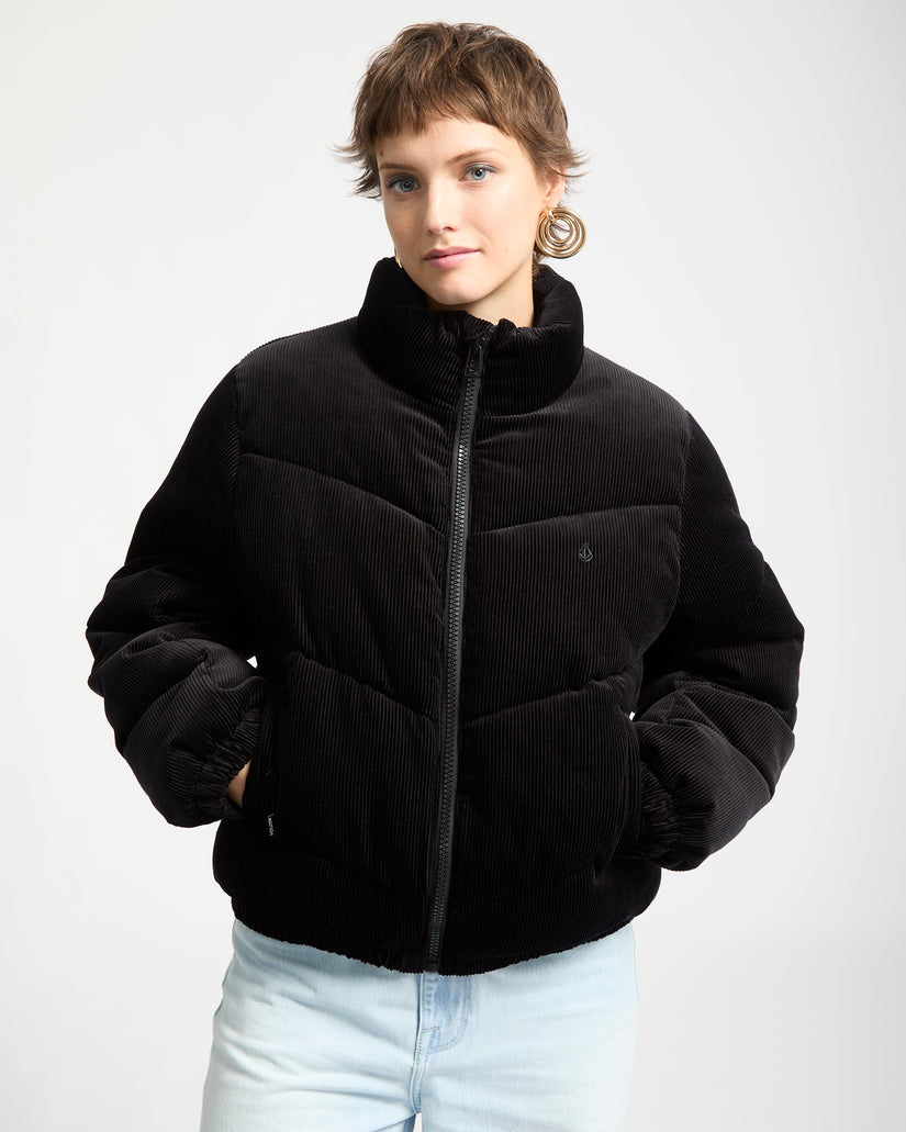 Cord'N Stone Puff Jacket - Black