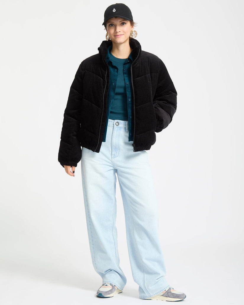 Cord'N Stone Puff Jacket - Black