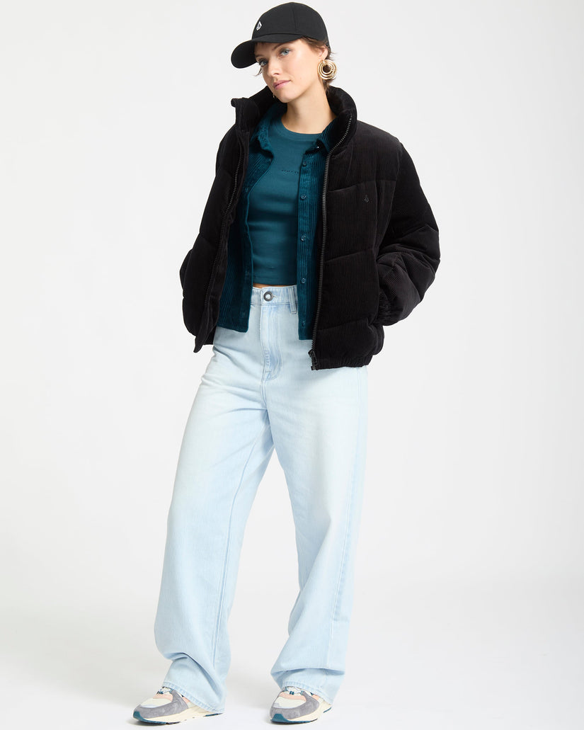 Cord'N Stone Puff Jacket - Black