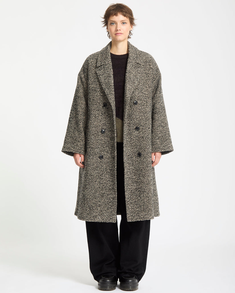 Eastcoat Coat - Black White