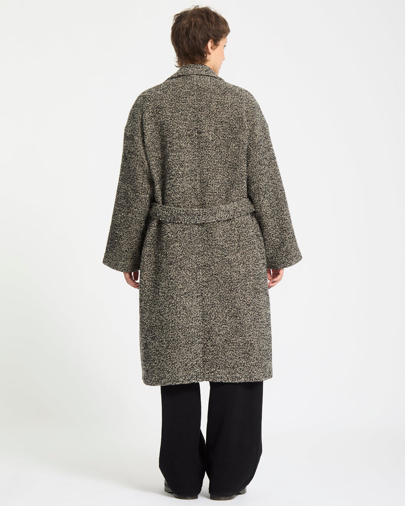 Eastcoat Coat - Black White