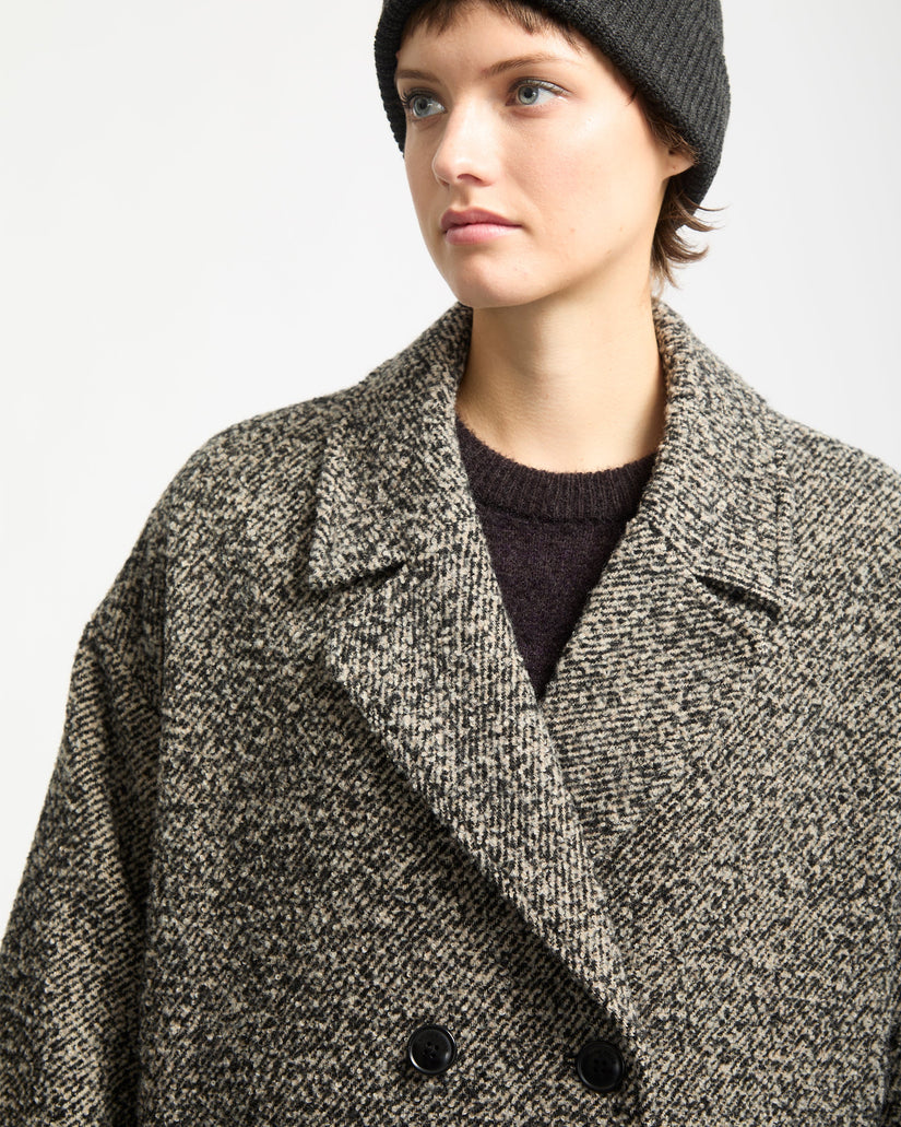 Eastcoat Coat - Black White