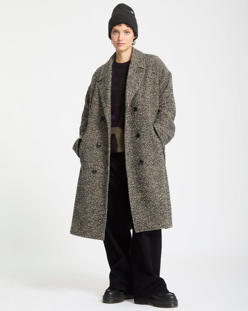 Eastcoat Coat - Black White