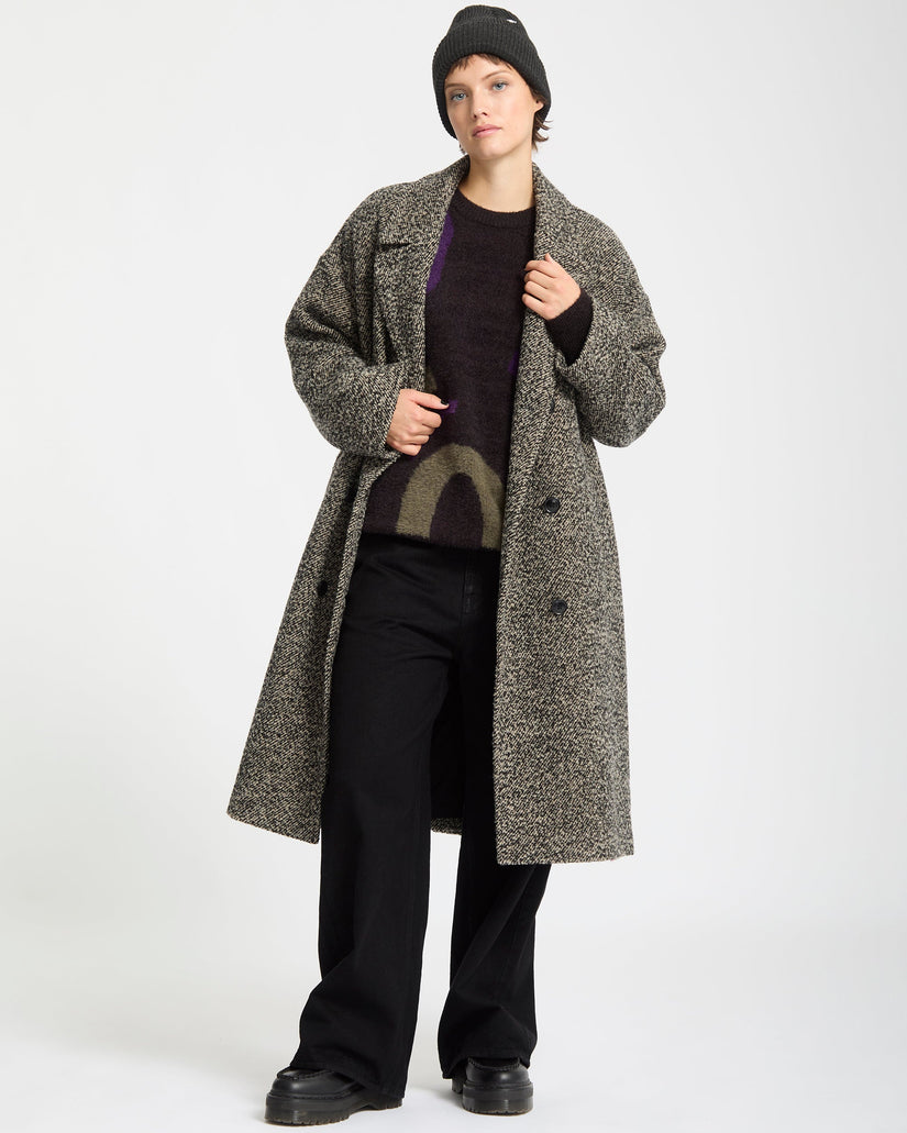 Eastcoat Coat - Black White