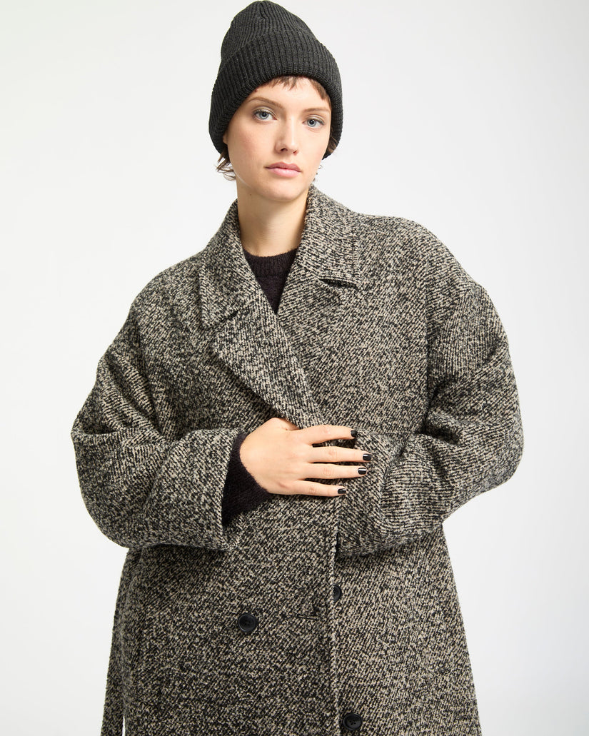 Eastcoat Coat - Black White