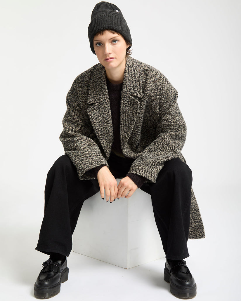 Eastcoat Coat - Black White