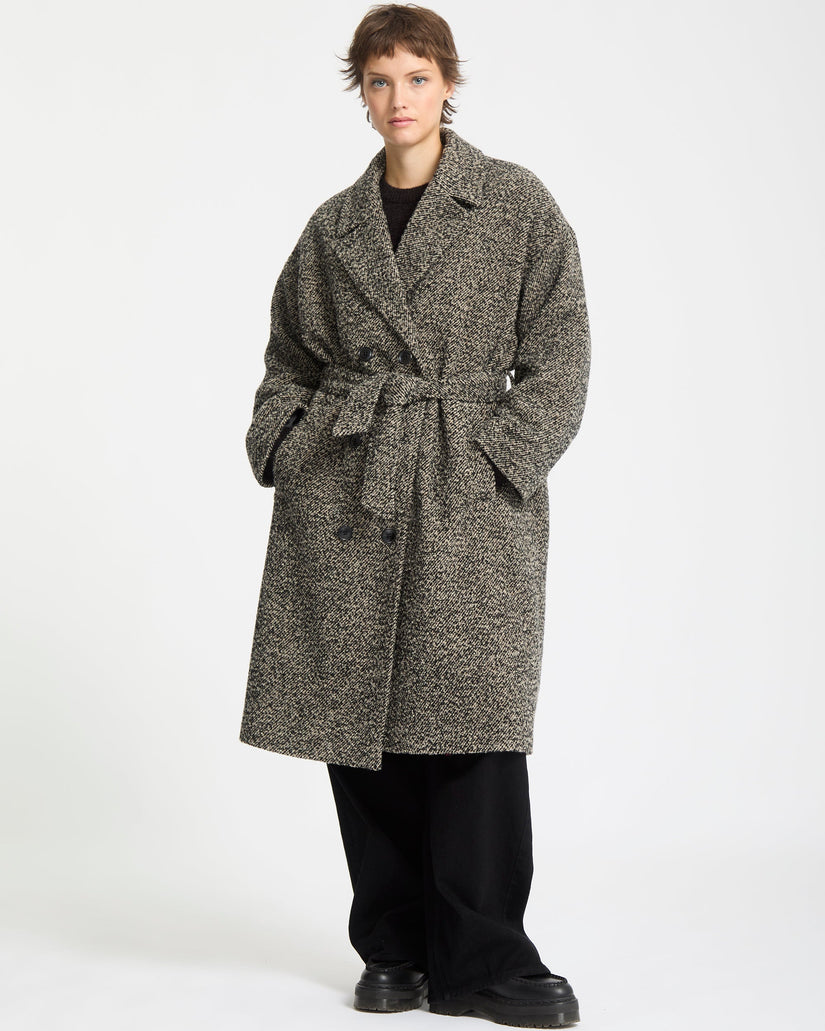 Eastcoat Coat - Black White