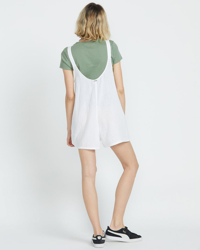 Lil Tie Strap Romper - WHITE
