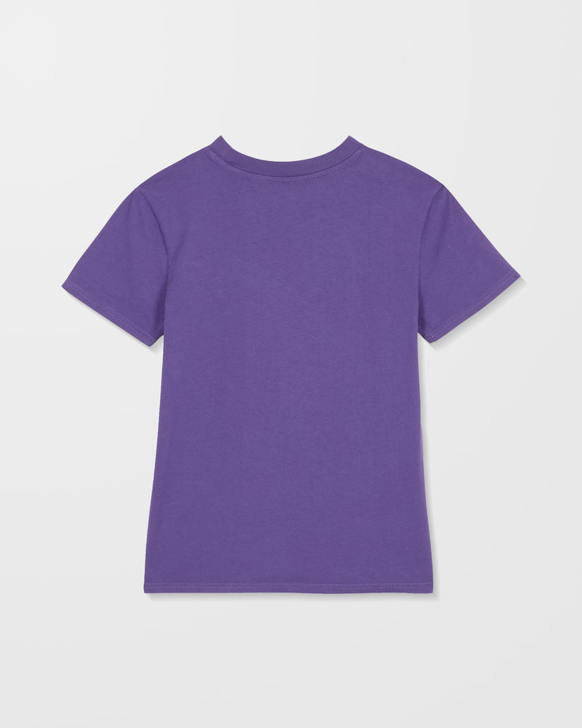 Solid Stone Emb T-Shirt - Acai