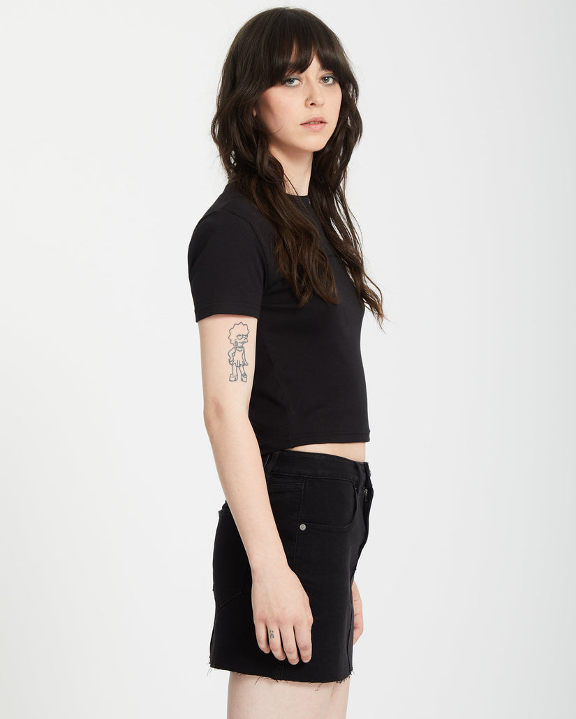 Volcomstone Tight Crop T-Shirt - Black