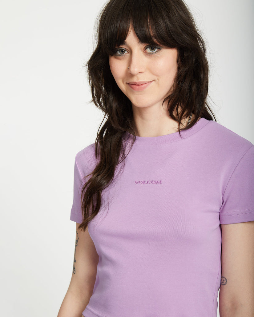Volcomstone Tight Crop T-shirt - IRIS PURPLE