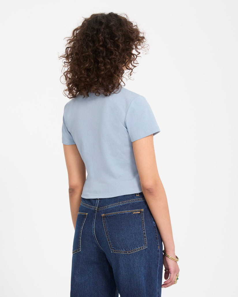 As If Baby Crop Top - Cali Blue