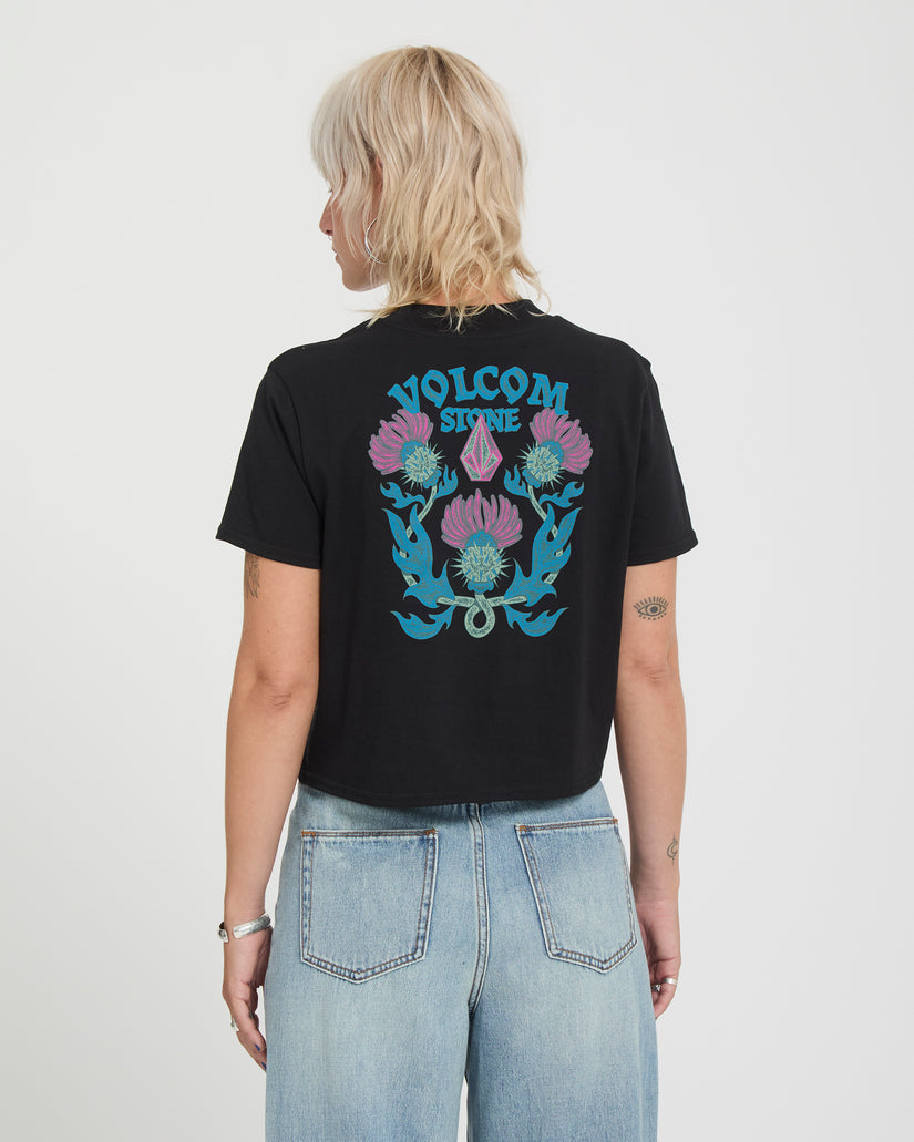 Dial Crop T-Shirt - Black