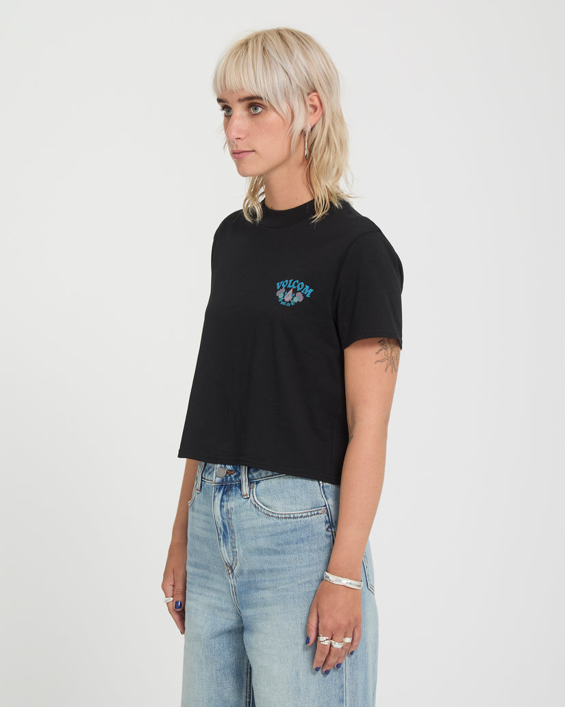 Dial Crop T-Shirt - Black