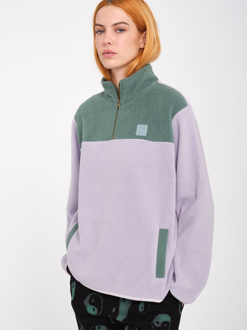 Pheelin It Mock Neck Sweatshirt - Lavender