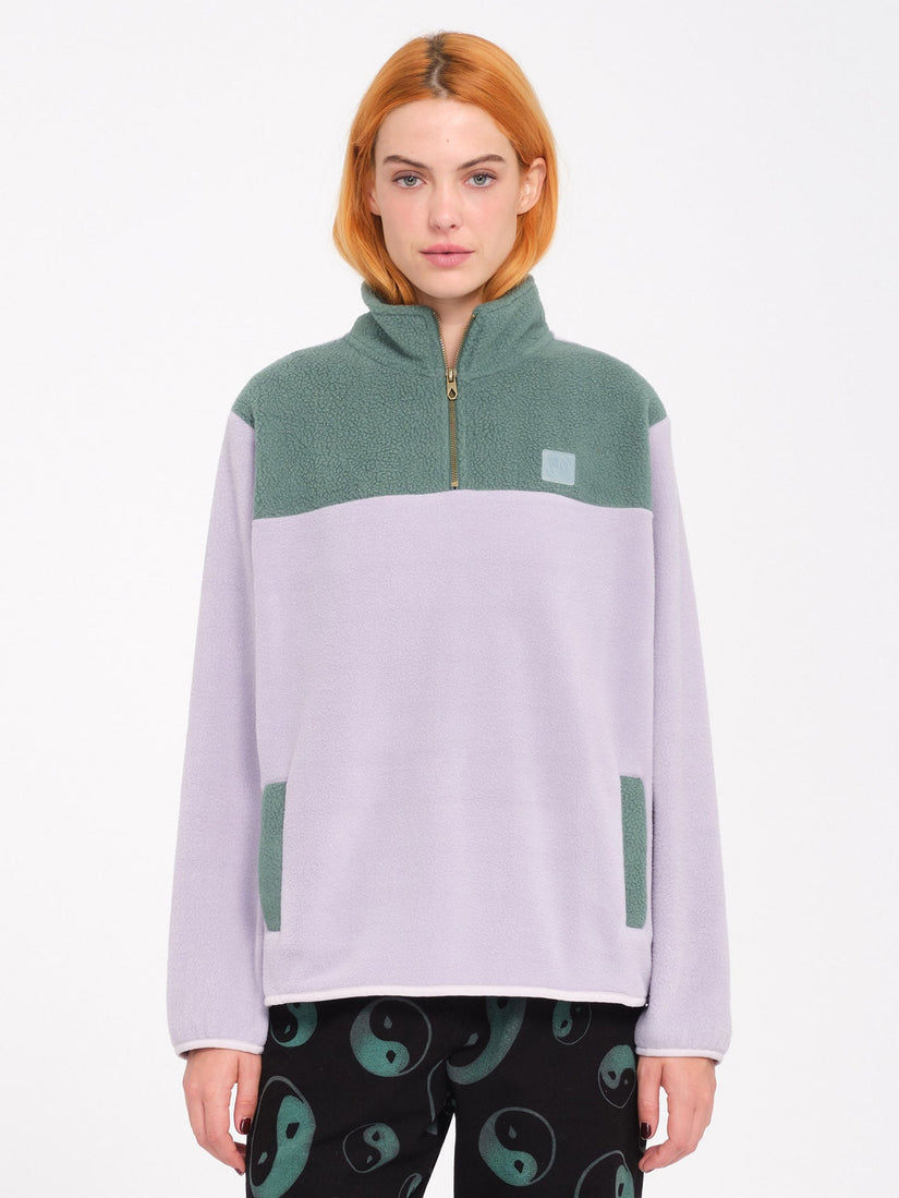 Pheelin It Mock Neck Sweatshirt - Lavender