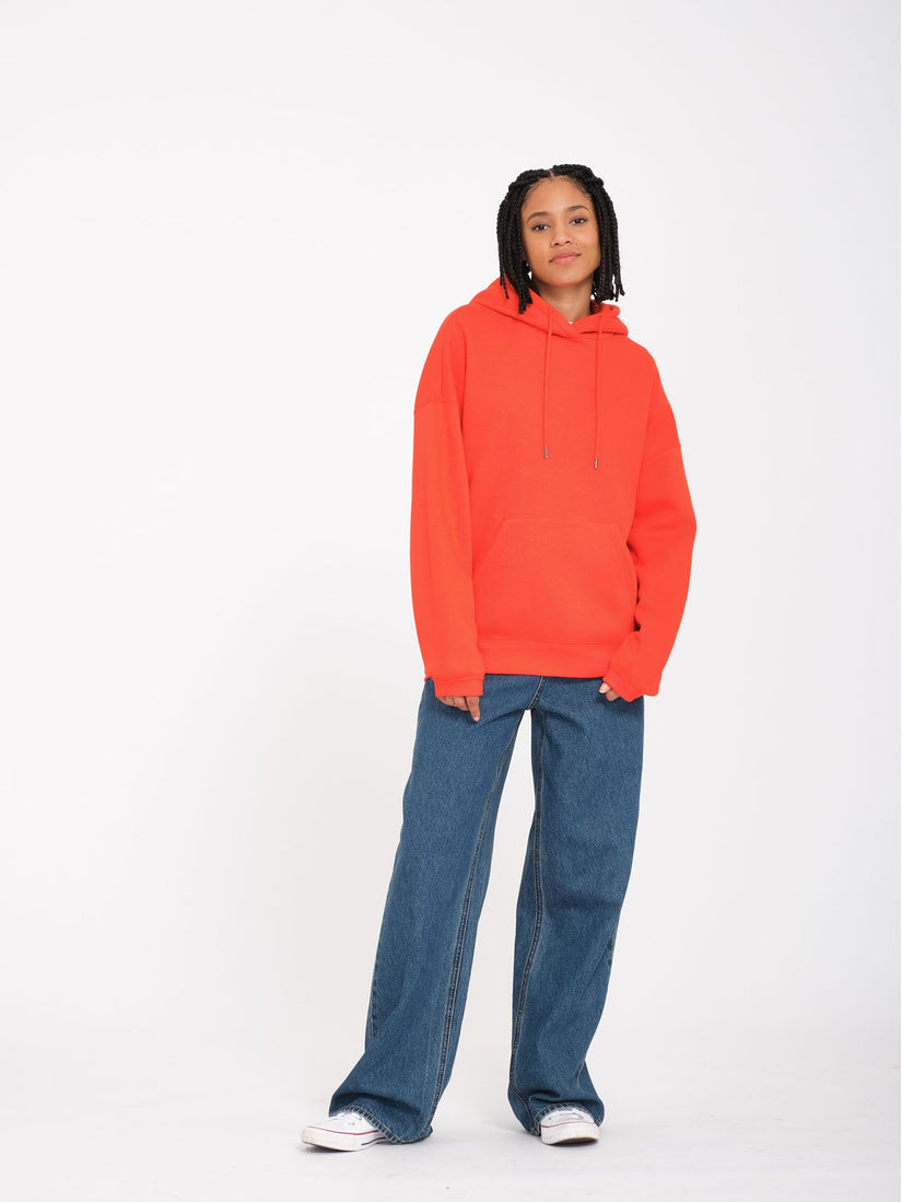 Stone Heart Up Hoodie - Bright Red