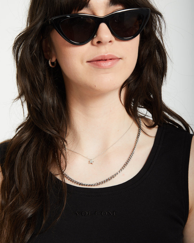 Volcomstone Tight Tank Top- BLACK