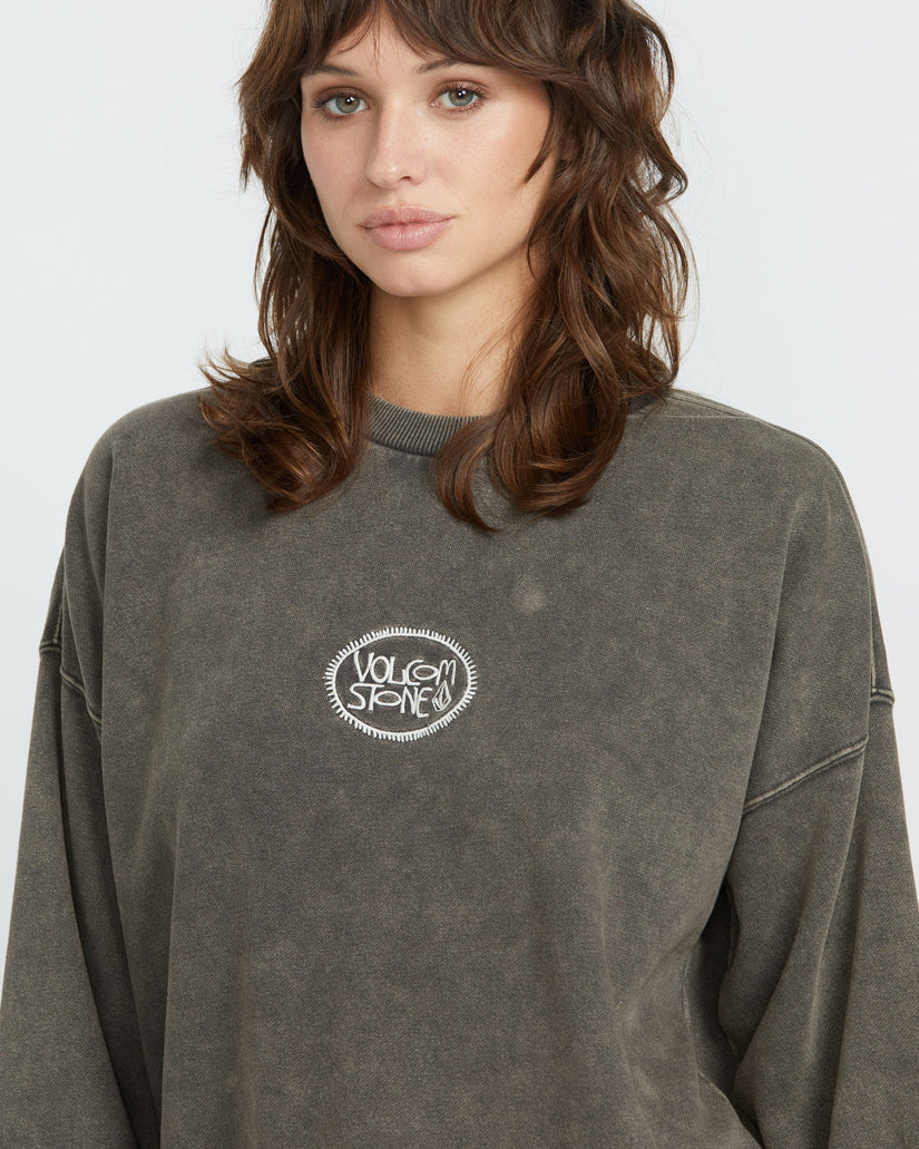 Stone Sweatshirt - VINTAGE BLACK