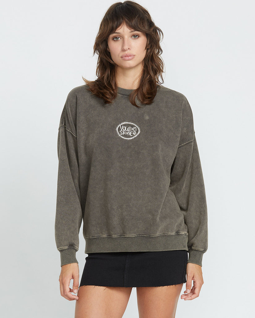 Stone Sweatshirt - VINTAGE BLACK