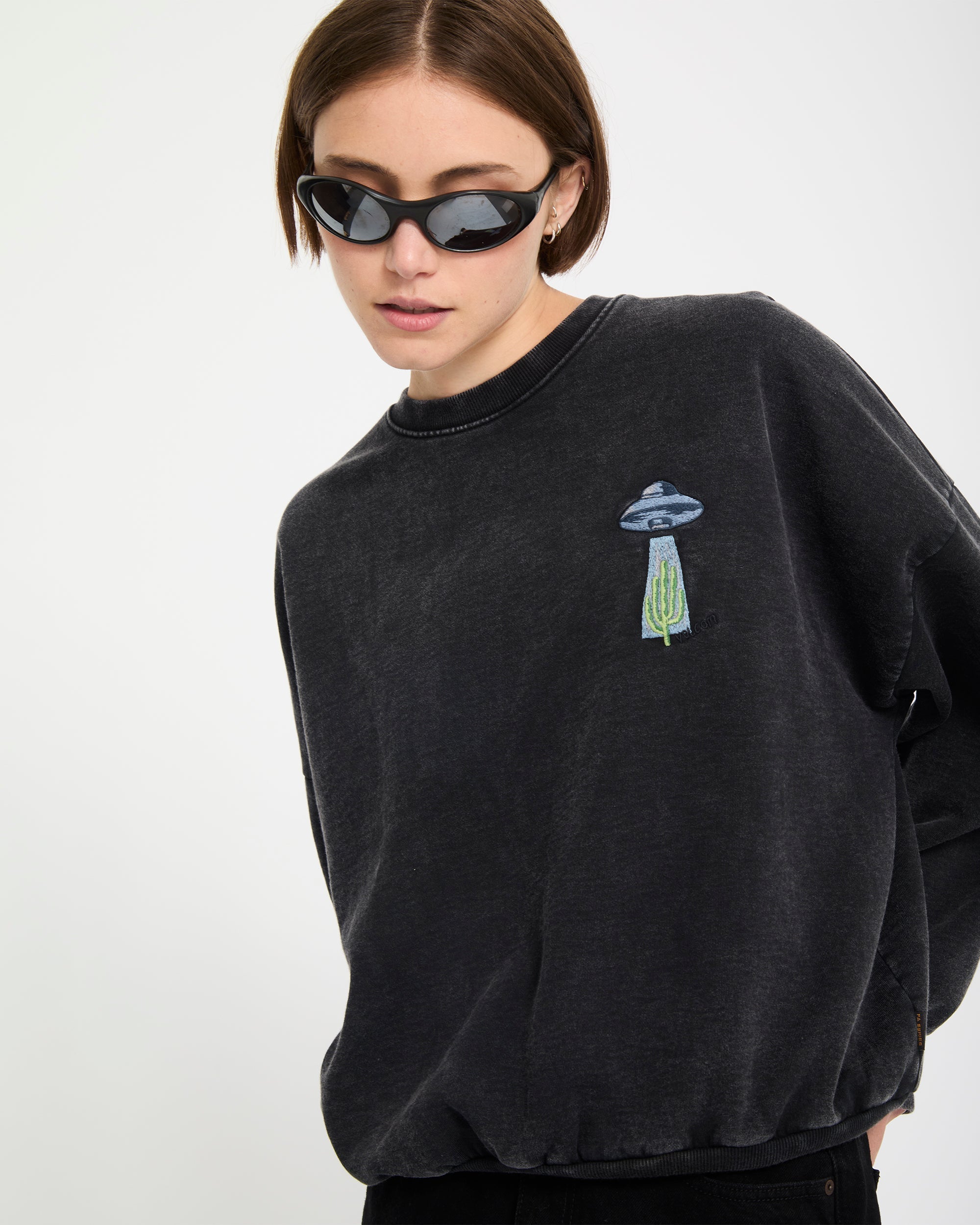 Mickey Mason Sweatshirt - Vintage Black - Women - Volcom EU
