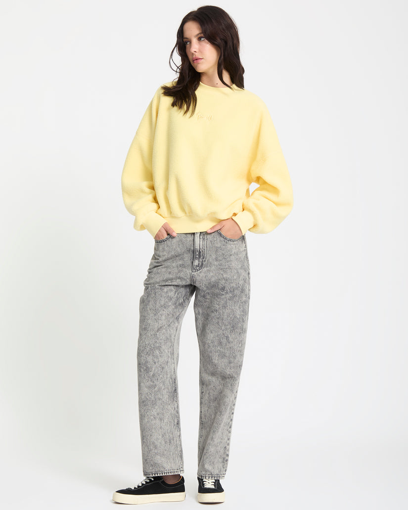 Piou Sherpa Sweatshirt - Dawn Yellow