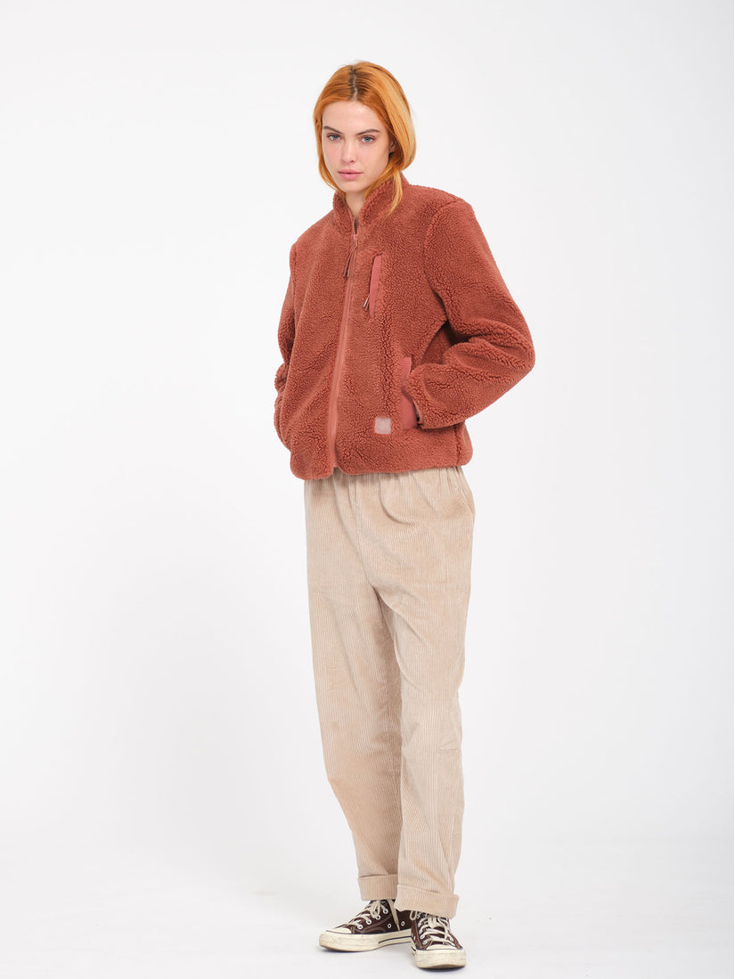 Wuzer Fuzzar Sherpa Sweatshirt - Chestnut Brown