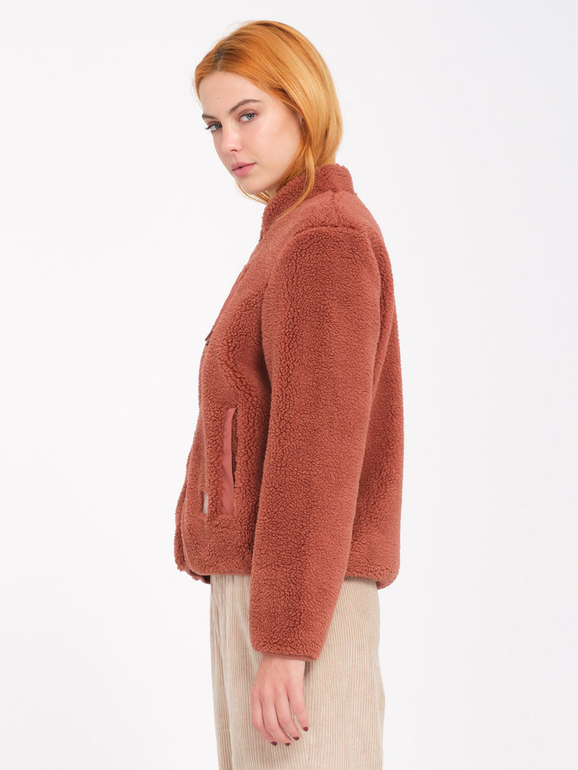 Wuzer Fuzzar Sherpa Sweatshirt - Chestnut Brown