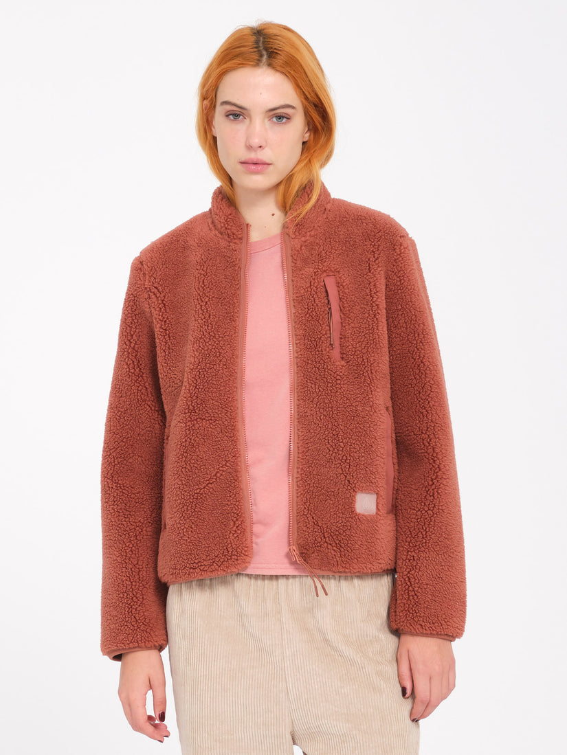 Wuzer Fuzzar Sherpa Sweatshirt - Chestnut Brown